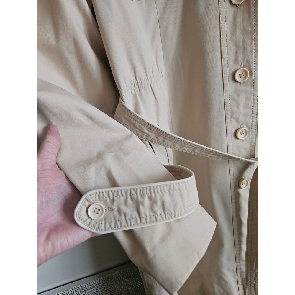 Vintage Neutral Trench Coat – Women’s Size 15 (Fits Modern S/M) - Picture 11 of 13